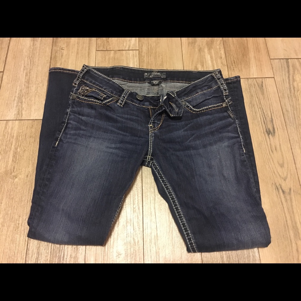 Silver Boot Cut Jeans